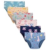 Sladatona Little Girls'Soft Cotton Underwear Owl And Flower Comfort Panties Toddler Briefs 3-4t Light Blue