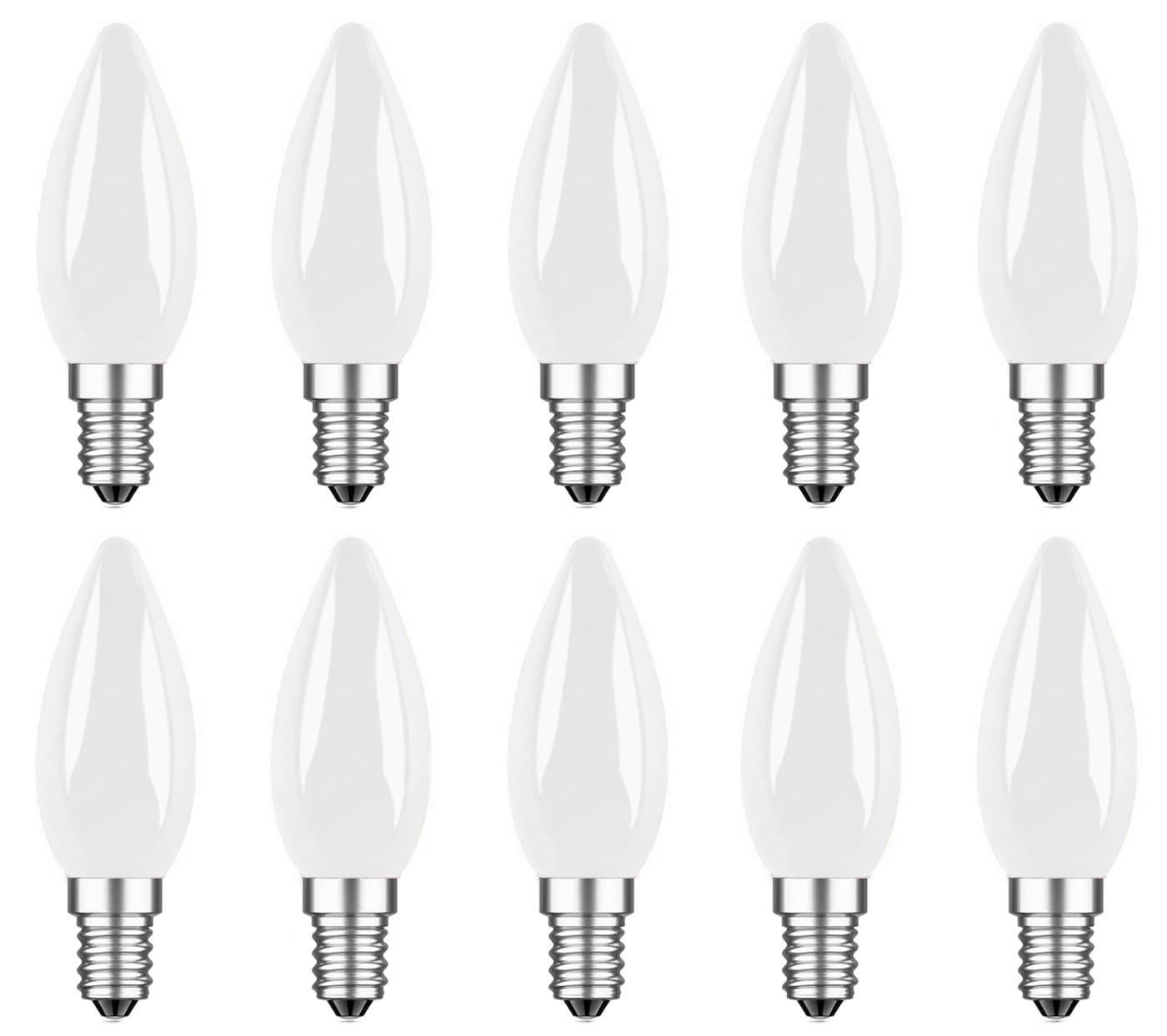 ZFQ E14 Coloured LED Light Bulbs 1W, SES Small Screw Light Bulbs, Warm White Decorative LED Bulb,Decoration for Fairy Lights, Christmas, Halloween, Party, Gathering, Bar Pack of 10 — image 1