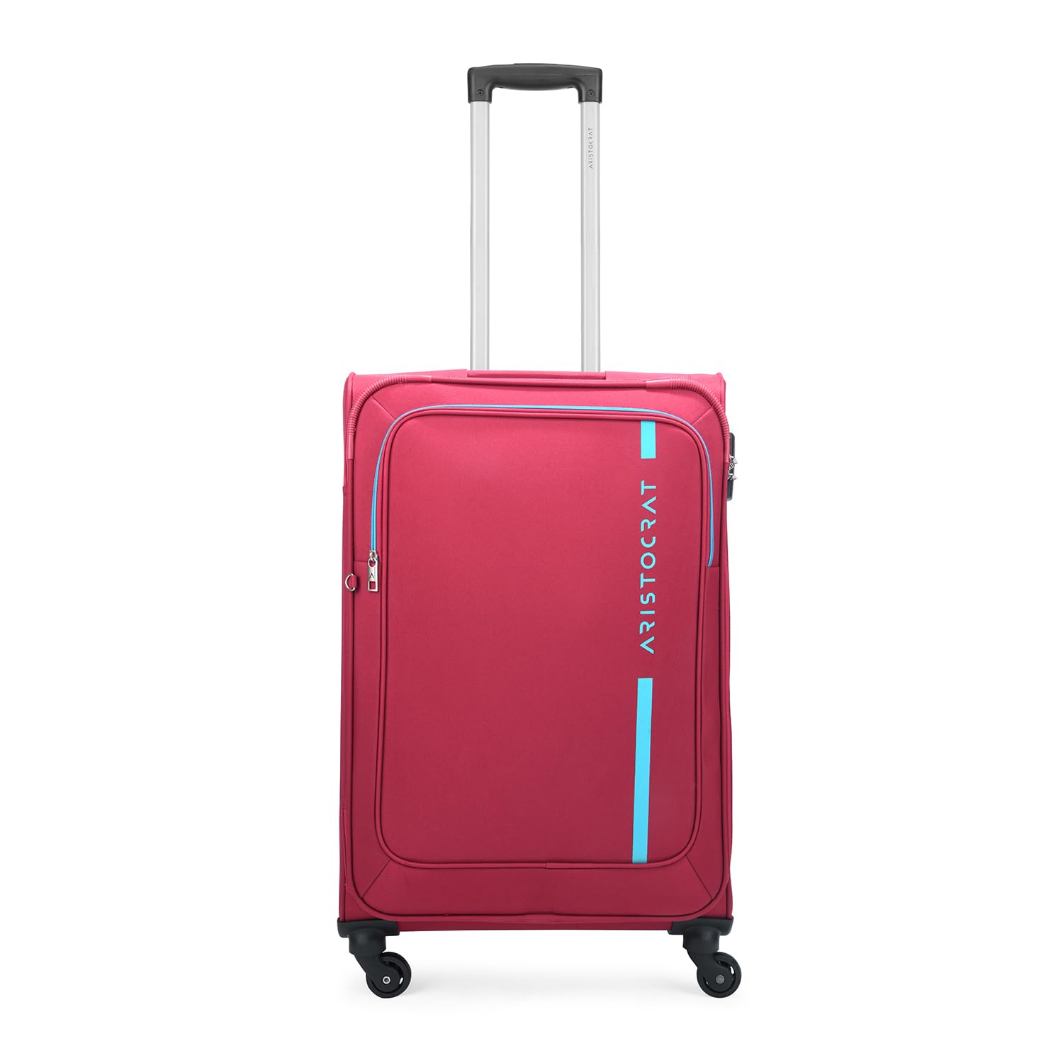 polyester hybrid spinner suitcase dasher 4w str 68 red, medium, 43 cm