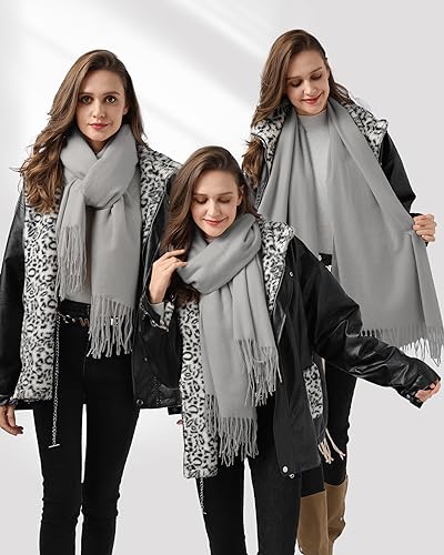 Ymomode Scarfs for Women Pashmina Shawls and Wraps for Evening Dress Bridesmaid Wedding Bridal Winter Warm Long Large Scarves - Image 6