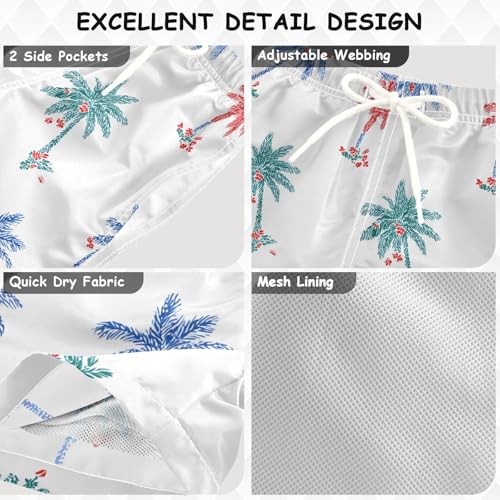 OREZI Boys Swim Trunk Simple Palm Trees Pattern Bathing Suit Swim Shorts for Toddler Kids Teens3