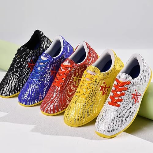 Wushu Training Shoes,Kung Fu Shoes,Tai Chi Martial Arts Shoes,Kung Fu Sports Sneakers,Boxing Taekwondo Training Shoes for Kids Men Women Leather Non Slip Kung Fu Shoes(Size:40 EU/7 US,Color:Black)3
