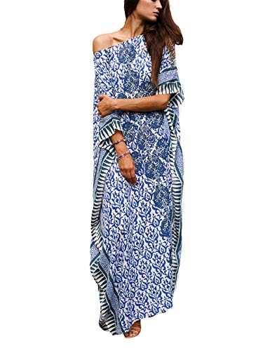 Image of Eddoyee Loose Beach Kaftan Dresses for Women Caftan Swimsuit Cover Up