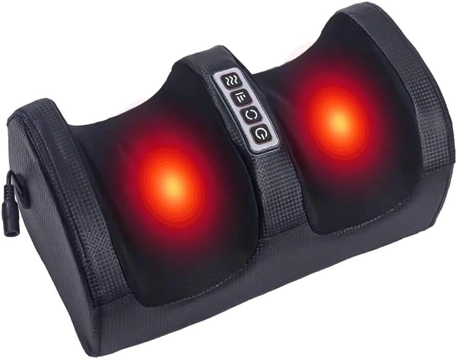 Shiatsu Foot and Leg Massager with Heat - 18 Massage Techniques & 3 Levels, Relieves Muscle Tension in Feet, Calves & Thighs, Perfect for Mom, Dad and Friends