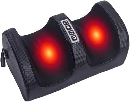 Shiatsu Foot and Leg Massager with Heat - 18 Massage Techniques & 3 Levels, Relieves Muscle Tension in Feet, Calves & Thighs, Perfect for Mom, Dad and Friends