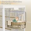 YOOSO WING Automatic Bird Baths for Cage – Indoor Parakeet Bath with Pump, Bird Shower with 2 Modes Running Water, Bird Cage Accessory for Pet Birds Conure Budgies Cockatiels Lovebird (Light Brown) #1