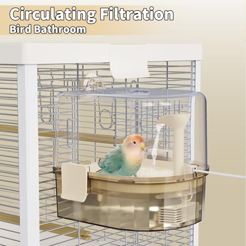 image for YOOSO WING Automatic Bird Baths for Cage – Indoor Parakeet Bath with