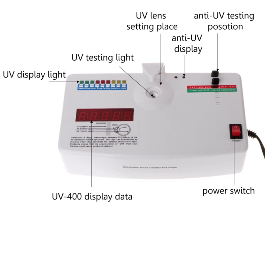 Anti-Strahlungs-UV-Tester für Optische Linsen UV-Tester Detektor Messgerät EU-Stecker