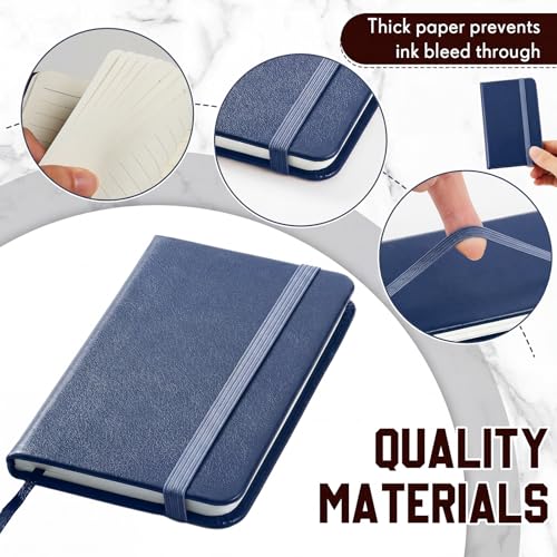 Cuadernos pequeños de bolsillo con elegante acabado de cuero mini diario 4