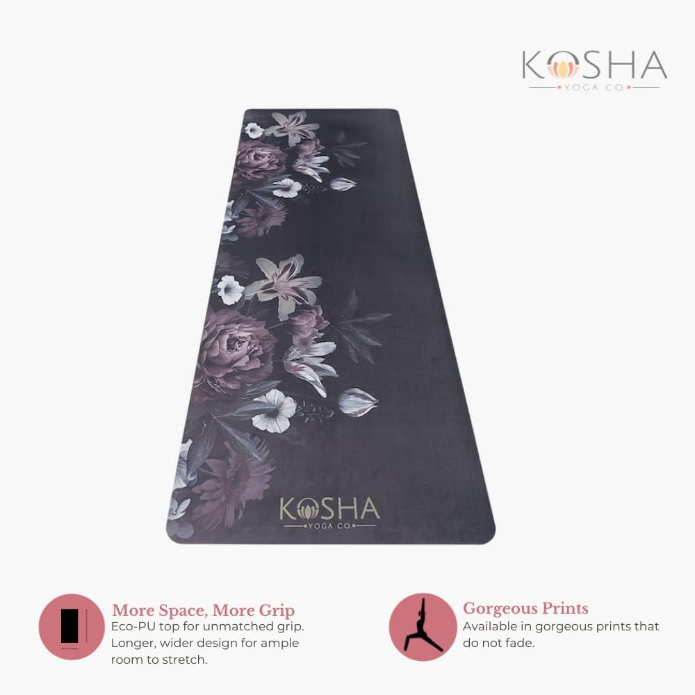 Extra Thick Premium Designer Yoga Mat For Men & Women - 6.5mm PUre Couture mats by Kosha Yoga Co.