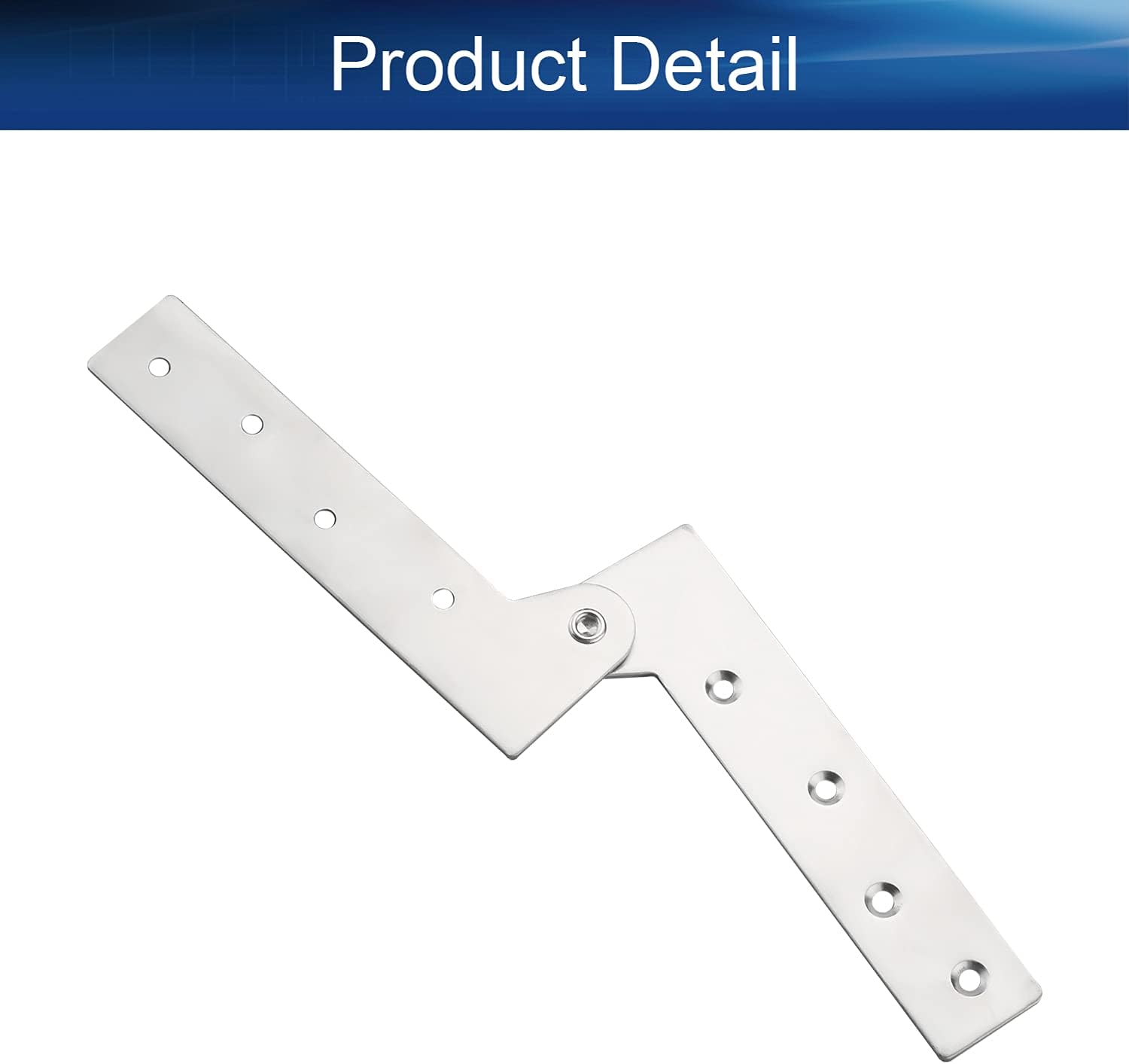180 Degree Door Pivot Hinge 5.91 x 1.97inch (LxW) Stainless Steel Rotating Hinge for Home Door Window Cabinet, Silver Tone 1Pcs