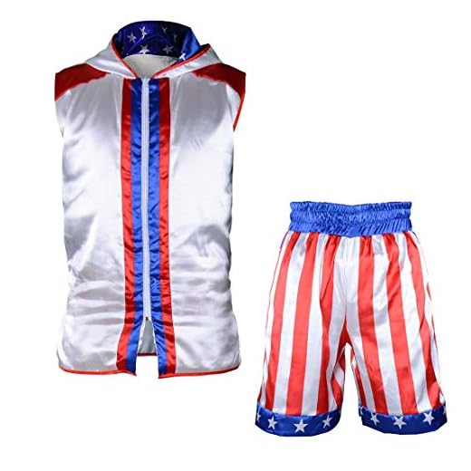 Short Tracksuit with Hood Sleeveless Boxing Ring Jacket Trunks Outfit Fight Wear Sport Suit (Hoodie + Shorts, Adult-S)