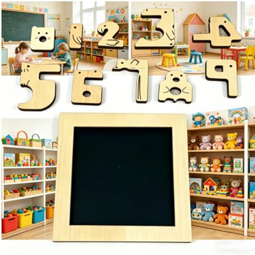 Puzzles infantiles de madera con animales para desarrollar la lógica 5