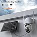 FANCYSEPT 4G LTE Cellular Solar Security Camera Wireless Outdoor, W/Changeable SIM Card&32GB SD Card, PTZ 360° No Wifi Security Camera,Auto Tracking& Spotlight Alarm, Color Night Vision, Two-Way Audio