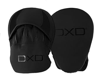DXD Boxing Focus Pads punch Mitts for combative Maya Hide Leather curved Hook and Jab Pads, Perfect focus pads for boxing MMA UFC kickboxing Muay Thai Karate Training padded punching and strike shield