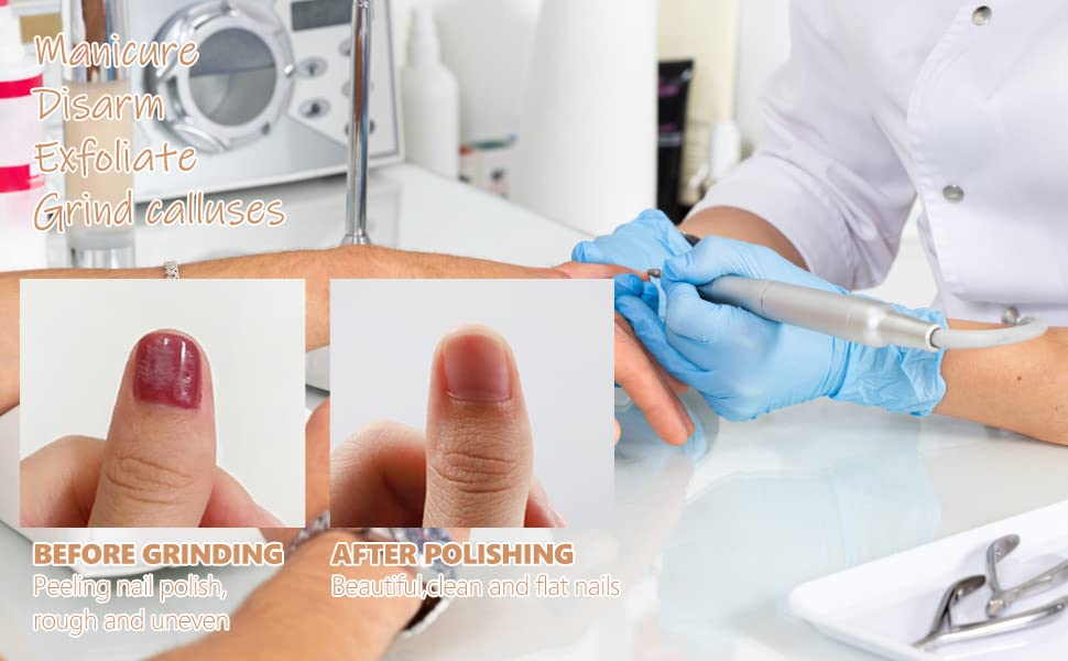 Miniatura 4 de Taladro eléctrico de uñas, profesional de manicura eléctrica y pedicura, repuesto para uso profesional en el hogar