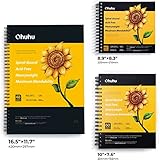 Ohuhu A3 Sketchbook for Alcohol Markers - 200GSM Heavyweight Paper, 96 Pages (48 Sheets), Large Drawing Pad, Spiral Bound with Hardback Cover - A3 Large Format - Image 4