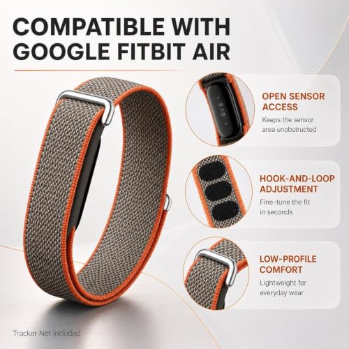 Image of Stretch Nylon Sport Strap Compatible with Google Fitbit Air