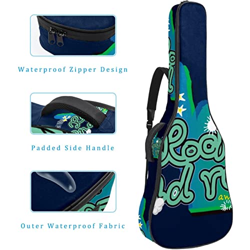 Housse de transport étanche pour guitare avec bandoulière réglable Motif lettre, Multicolore 01., 42.9×16.9×4.7 in… - Les Beatles, Paul McCartney, John Lennon, RIngo Starr, George Harrison Housse de transport étanche pour guitare avec bandoulière réglable Motif lettre, Multicolore 01., 42.9x16.9x4.7 in… – Image 5