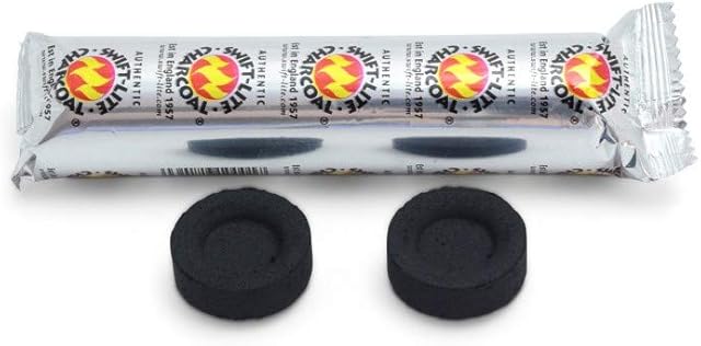 Tube of 10 Charcoal Tablets for Resin and Incense Burners