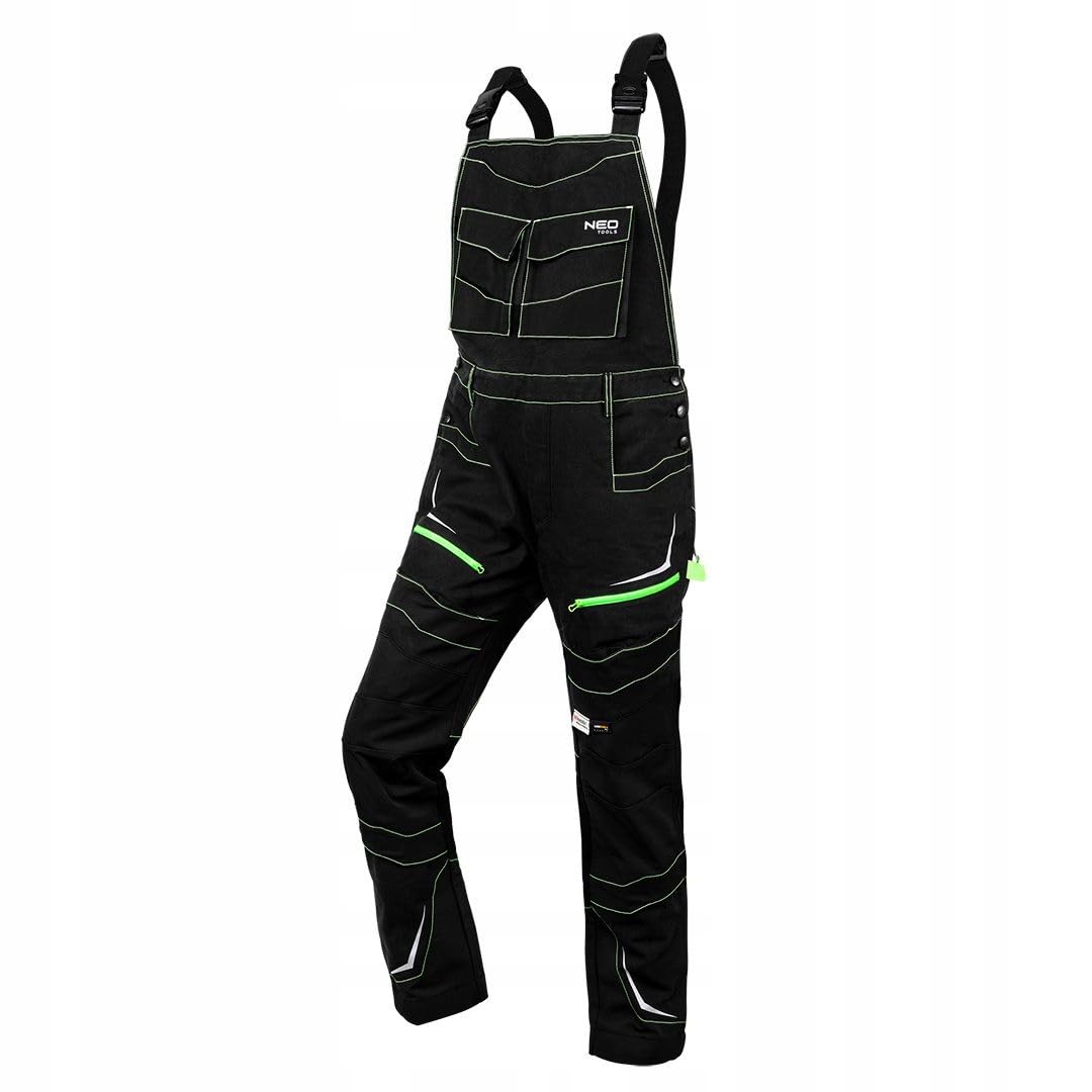 NEO TOOLS Abbigliamento da lavoro: set tuta da lavoro con pantaloni e giacca da lavoro, set di abbigliamento da lavoro per meccanici, abbigliamento da lavoro set salopette robuste molte tasche cotone