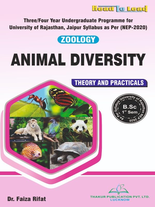 (ZOOLOGY) ANIMAL DIVERSITY B.Sc First Semester in English Edition book UOR NEP-2020 by Thakur Publication