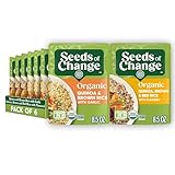 SEEDS OF CHANGE Organic Rice Variety Pack Quinoa and Brown Rice with Garlic & Quinoa Brown & Red Rice with Flaxseed, Microwaveable Ready to Heat, 8.5 Ounces (Pack of 6)