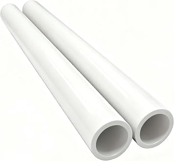 YSIL 1 PVC Pipe 1FT Long Sch40 Furniture Grade for Home,Farm,Garden,Workshop White 2 Pack