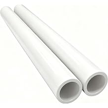 YSIL 1" PVC Pipe 1FT Long Sch40 Furniture Grade for Home,Farm,Garden,Workshop White 2 Pack