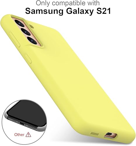 Miniatura 5 de DEENAKIN Funda para Samsung Galaxy S21, funda protectora de goma de gel de silicona suave y flexible, ajuste delgado, cuerpo completo, a prueba de