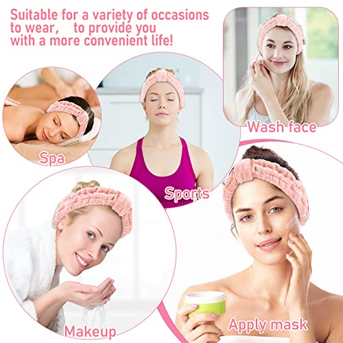 Sibba Spa Headbands, Women Microfiber Headband Coral Fleece Elastic Makeup Headbands For Washing Face Shower Sports Beauty Skincare #TOP7