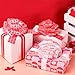 LeZakaa 12PCS Red Pull Bows with Ribbon - Gift Bows with 6 Different Festive Design - Perfect for Valentine's Day Gift Wrapping, Party Decoration