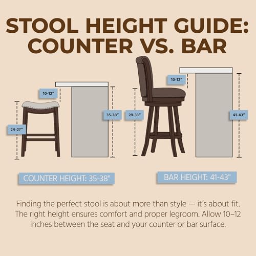 Image of Rowan 26 inch Swivel Counter Height Stool in Walnut Finish with Black Vegan Leather Upholstery Seat - Kitchen or Dining Room Furniture, Set of 2