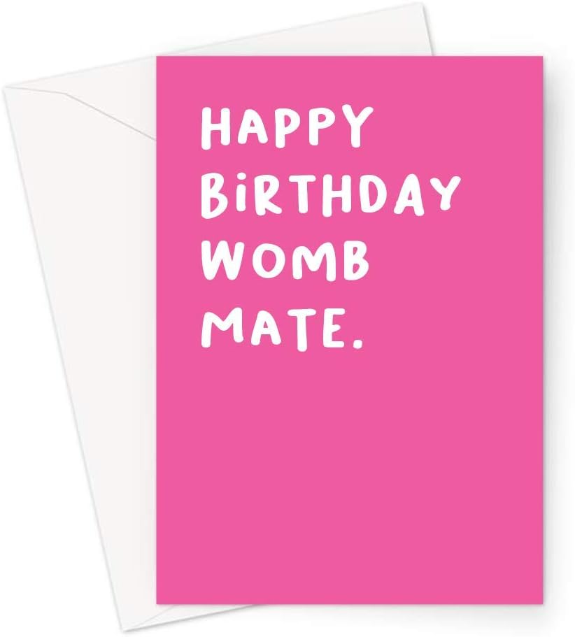 Happy Birthday Twins Images Happy Birthday Womb Mate Greeting Card | Pink Twins Birthday Card, Funny  Twin Card, Twin Sister, Twin Birthday, Wombmate : Amazon.de: Stationery &  Office Supplies