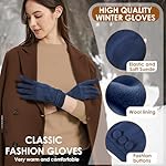 Dsane Women's Winter Touch Screen Texting Phone Windproof Gloves - Fleece Lined, Thick Warm Gloves - Image 2