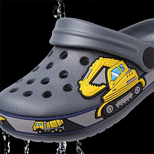Image of Toddler Lined Clog Slippers Winter Garden Sandals Kids House Shoes Warm Slip On Sneakers Cartoon Slides for Boys and Girls Children Indoor Outdoor
