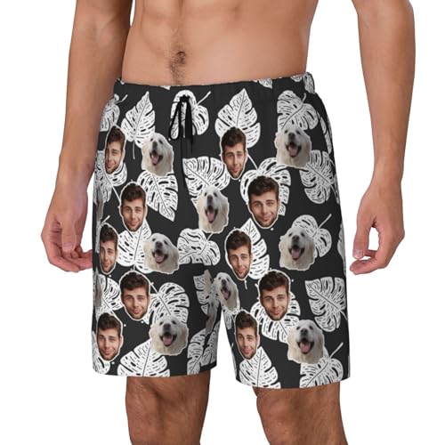 Iuwfyul Personalized Men's Swim Trunks Custom Face Swim Shorts Men with Photo Mens Bathing Suit with Mesh Lining Quick Dry2