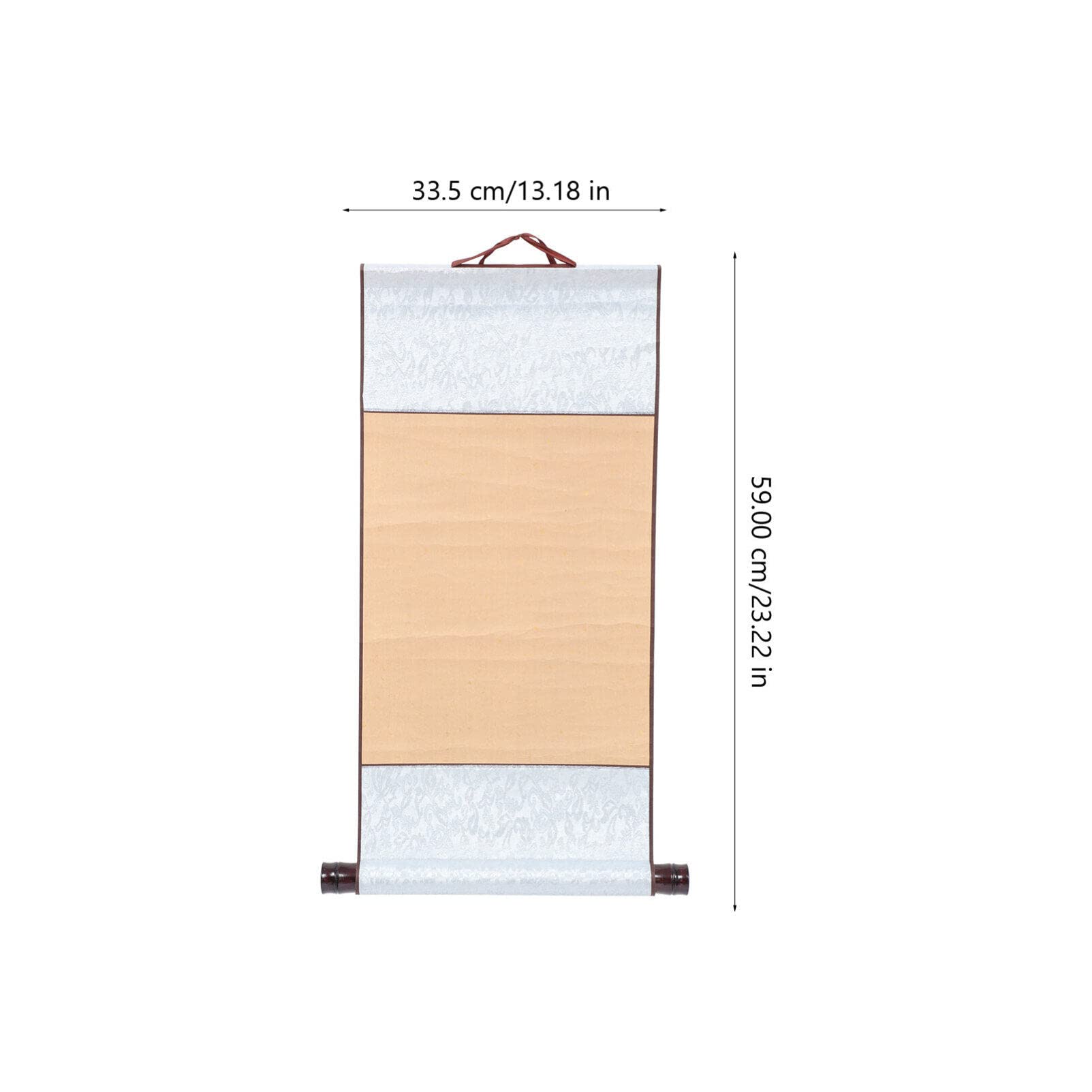 FOMIYES Blank Chinese Scroll Paper,Hanging Painting Scroll, Rice Paper, Chinese Xuan Paper, Custom Chinese Calligraphy Paper As Shown 59X33.5X3CM