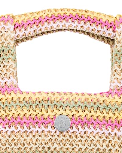 Image of Roxy Women's Beach Tote Bag | Travel | Vacation | Straw | Lightweight | Breathable, Coco Pearl - Natural Banana