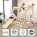 Wooden Indoor Jungle Gym, Indoor Playground Climbing Toys for Toddlers, Toddler Climbing Toys Indoor, Stall Bars for Exercise for All Family All Ages Training Stretching