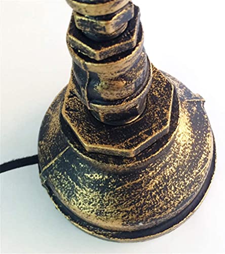 XSEJ Industriële loft industriële stijl studie bureaulamp bedset room lezen smeedijzeren buis buis klok bureaulamp met… - Afbeelding 5