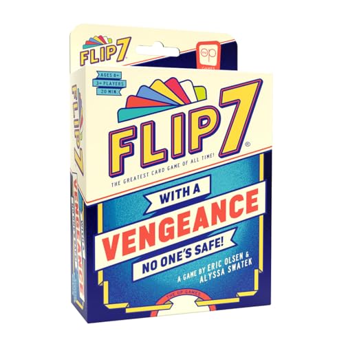 Flip 7: with a Vengeance Jeu de Cartes | Jeu Standalone Press Your Luck | Cartes d’Action Take-That | Jeu Rapide Familial et de Soirée dès 8 Ans