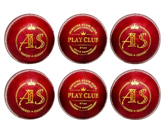 AMAZINO Sports Tournament Cricket Ball Pack of 6 | Premium Alum Tanned Leather | Waterproof Hand Stitched Cricket Ball | 5½ oz-image-35