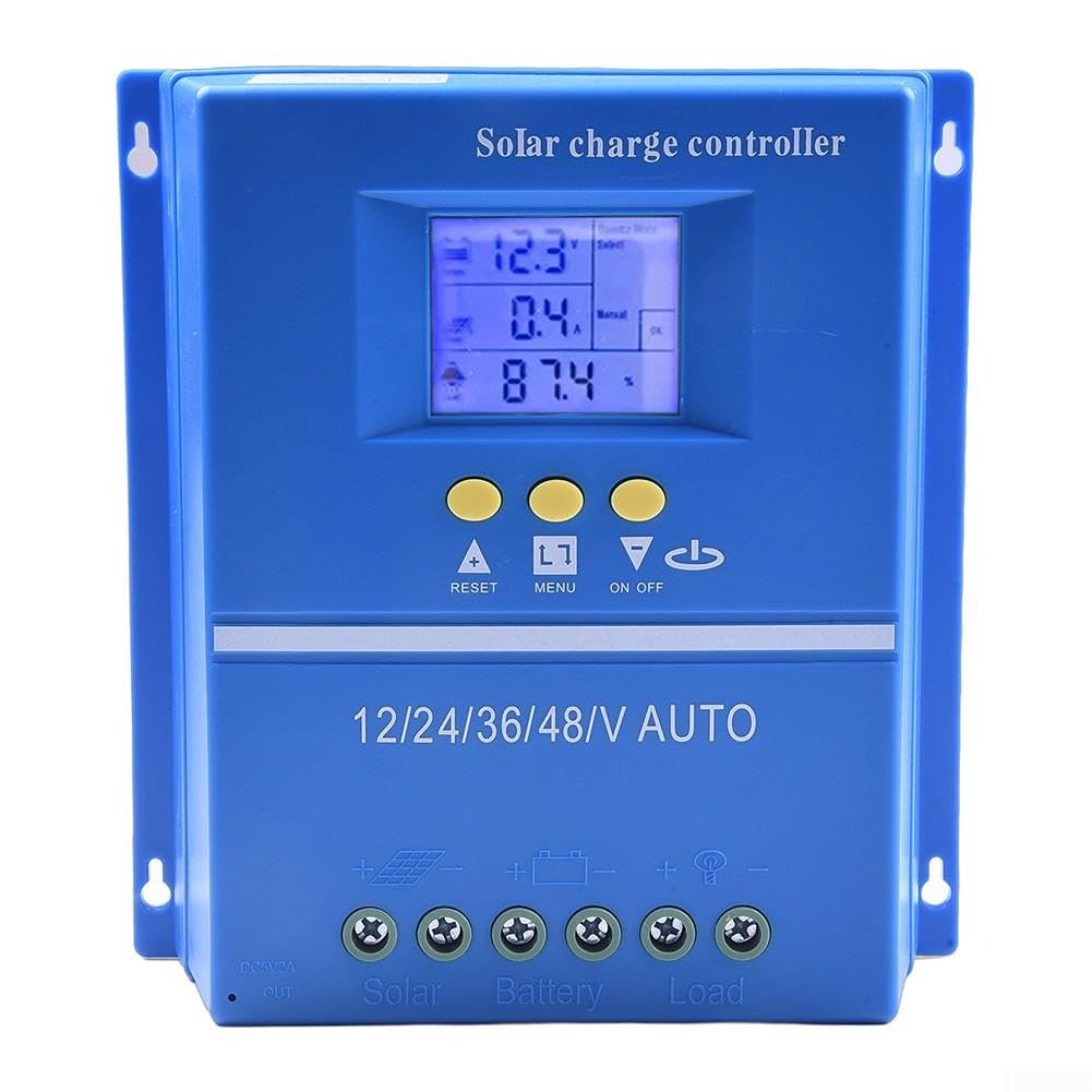 MPPT para regulador de carga solar, pantalla LCD de 70 A, 12 V, 24 V, MPPT, regulador solar de 80 A, para lifepo4, gel para batería, regulador de panel solar, 90 A, con puerto USB dual de 5 V