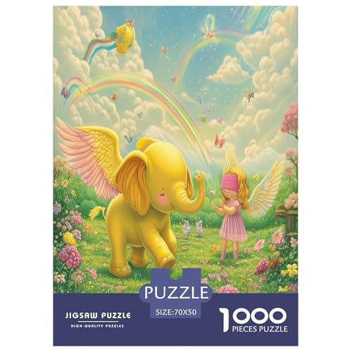 Puzzle de elefante de 1000 piezas, juego de mesa artístico para adultos y niños