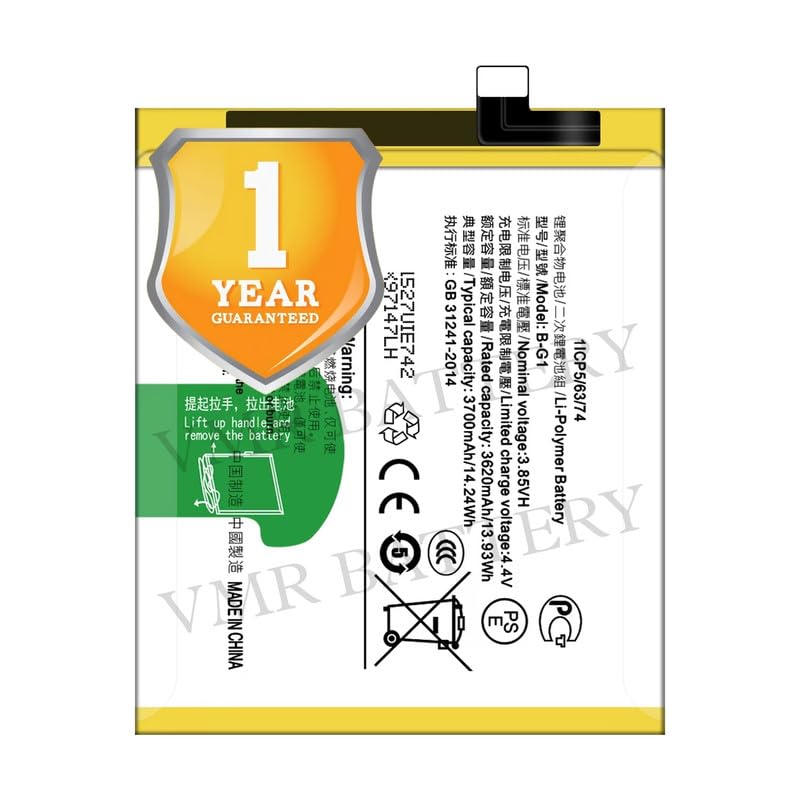 Image of Original B-G1 Battery Compatible for Vivo V15 Pro (Vivo 1818) - (3700mAh) - 1 Year Warranty K7