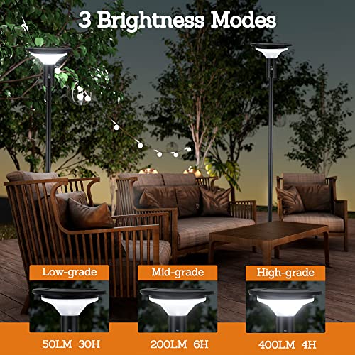 Espird Outdoor Solar Floor Lamp For Patio Waterproof, Cordless Floor Lamp With 3 Modes, 2 In 1 Rechargeable Floor Lamp For Patio, Deck, Porch, Camping (1 Pack) #TOP4