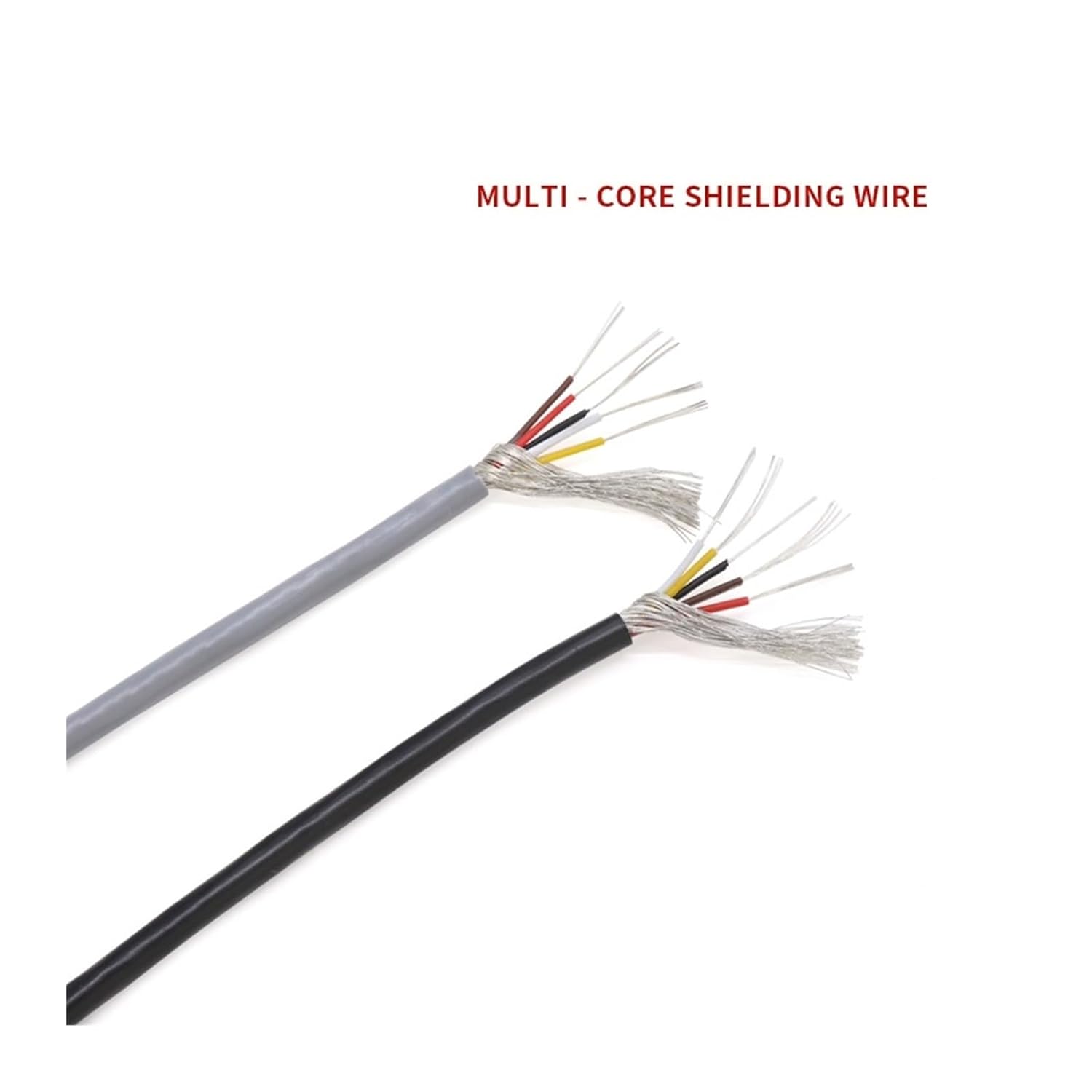 1~20M Shielded Wire Signal Cable 30 28 26 24 22 20 18 AWG Channel Audio 2 3 4 5 6 8 Core Headphone Copper Control Wires(22AWG Black,20 Meters_7 CORES)