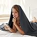 AmyHomie Cooling Blanket, 100% Rayon Derived from Bamboo, Cool Summer Blanket for Hot Sleepers, Soft Comfy Lightweight Blankets for All Seasons(Dark Gray, 79×91in)