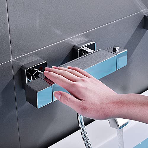 Robinets de baignoire avec jeu de douche à soupape de mélange en cuivre - 7